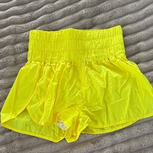 FP Movement by Free People High Waist Yellow Shorts